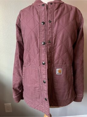 Carhartt Kids Quilted Jacket in Mauve Pink